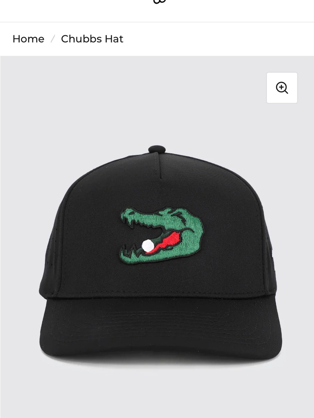 Black Baseball Cap with Green Crocodile Patch - Men Accessories